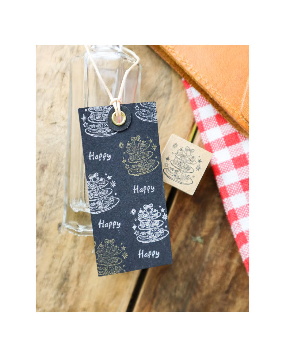 meriBun Rubber Stamp - Little Bear and Afternoon Tea Stand