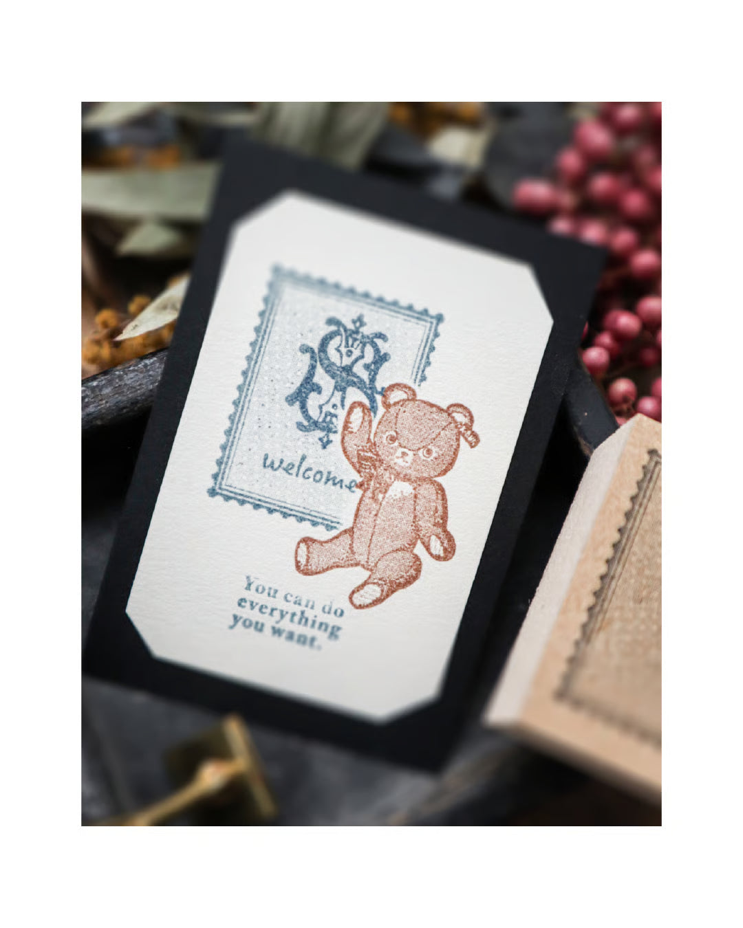 Keibunsha Rubber Stamp - Tone Stamp - Postal Stamp Shape