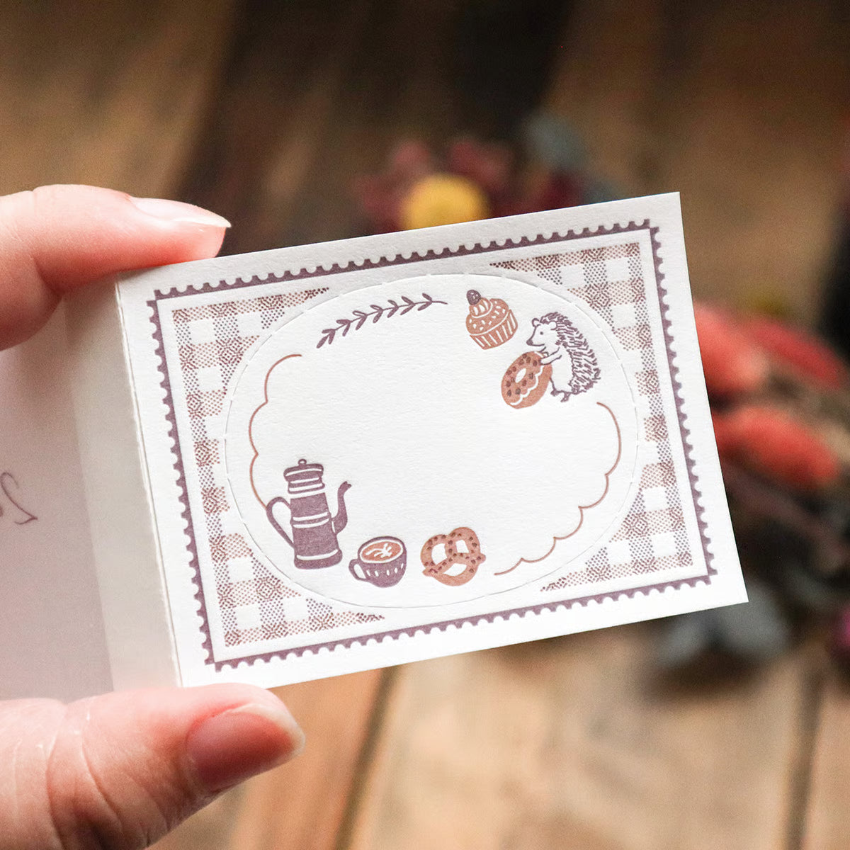Keibunsha Letterpress Two-Way Memo - Coffee