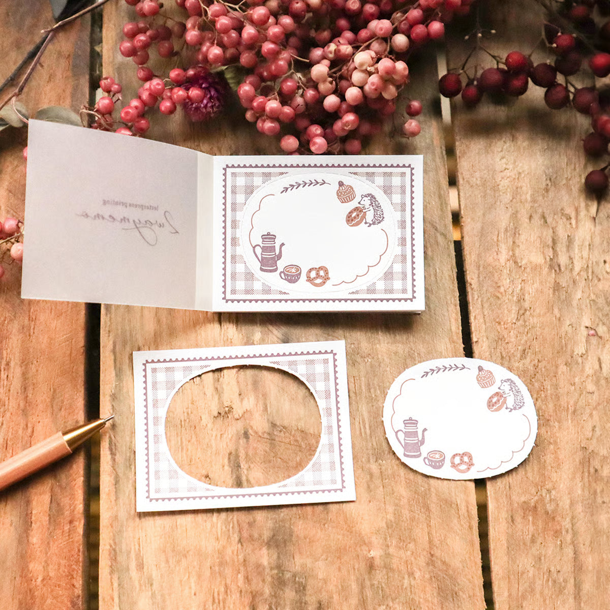 Keibunsha Letterpress Two-Way Memo - Coffee