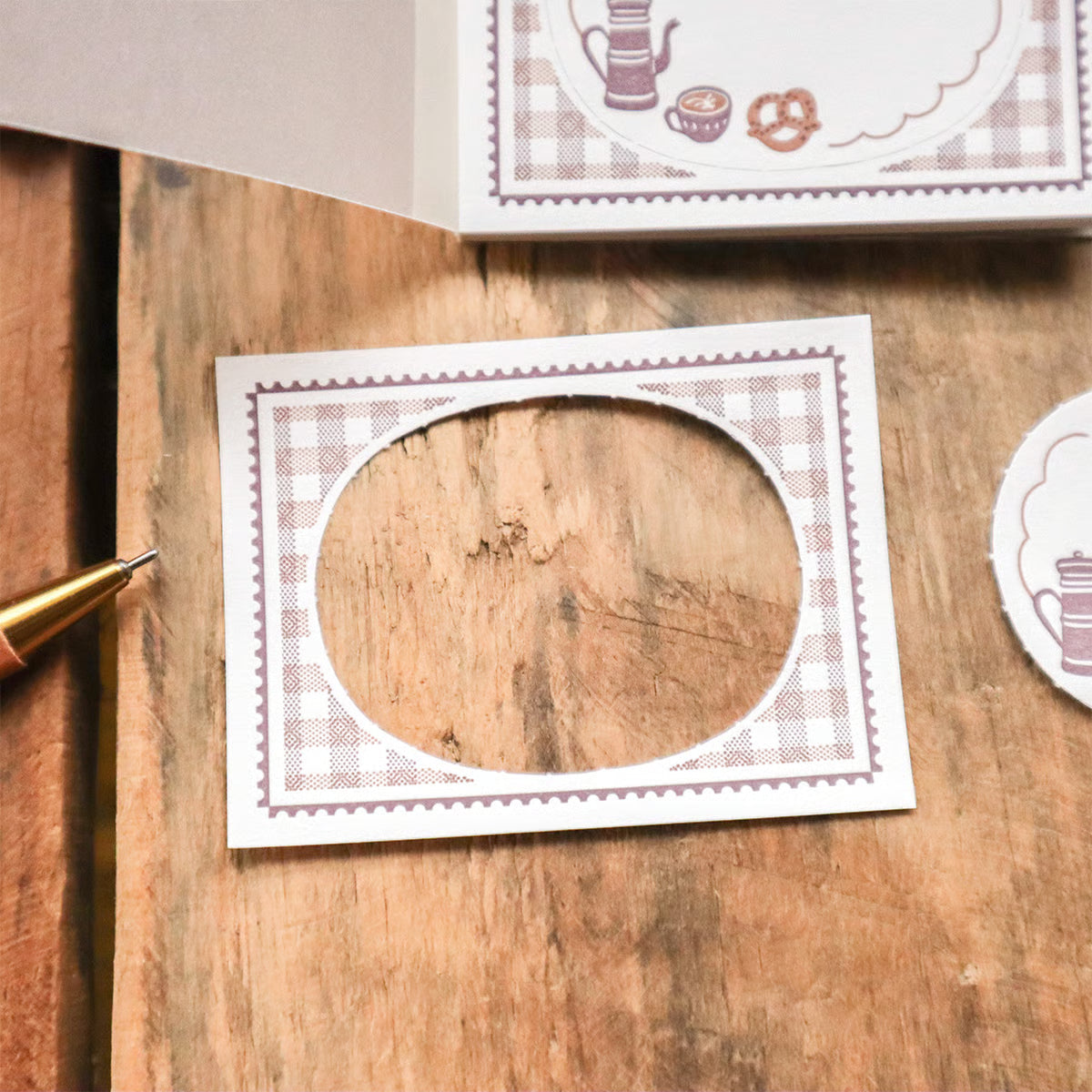 Keibunsha Letterpress Two-Way Memo - Coffee
