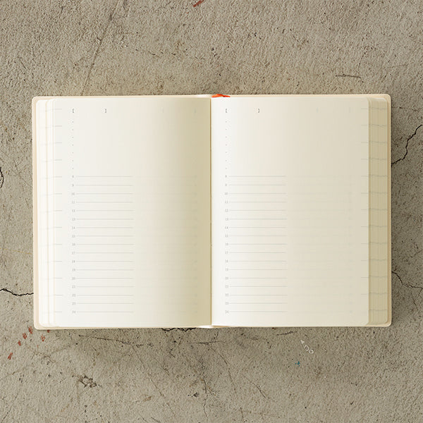 Midori Notebook 2026 Diary 1 Day 1 Page - A6 Size