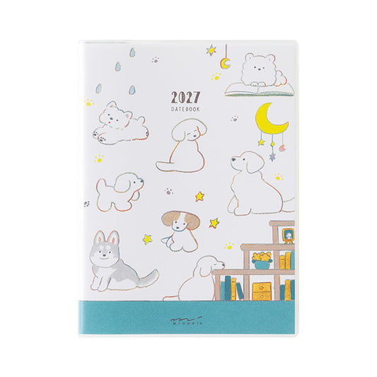 Midori 2027 Pocket Diary A6 Size, Dog