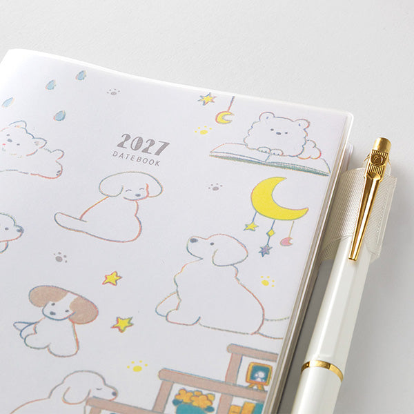 Midori 2027 Pocket Diary A6 Size, Dog