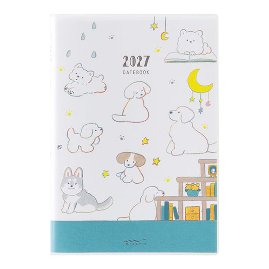Midori 2027 Pocket Diary B6 Size, Dog