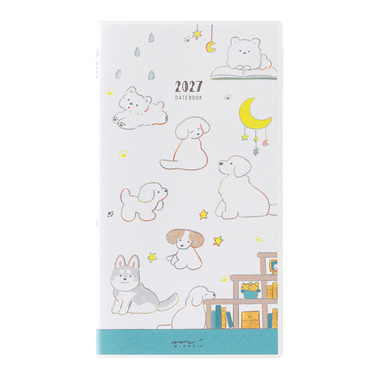 Midori 2027 Pocket Diary Slim, Dog