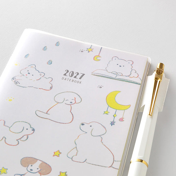 Midori 2027 Pocket Diary Slim, Dog