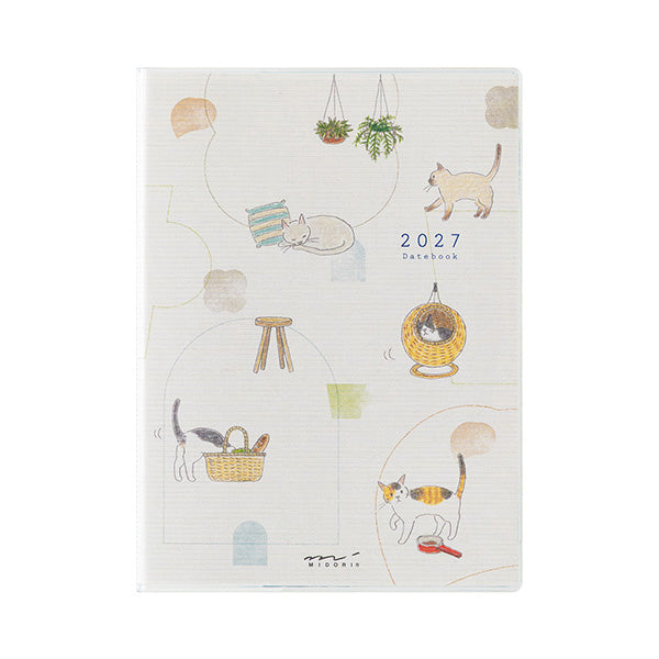 Midori 2027 Pocket Diary A6 Size, Cat