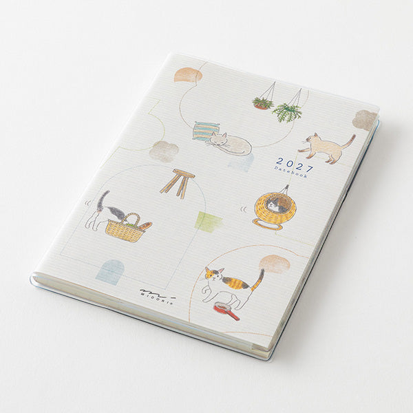 Midori 2027 Pocket Diary A6 Size, Cat