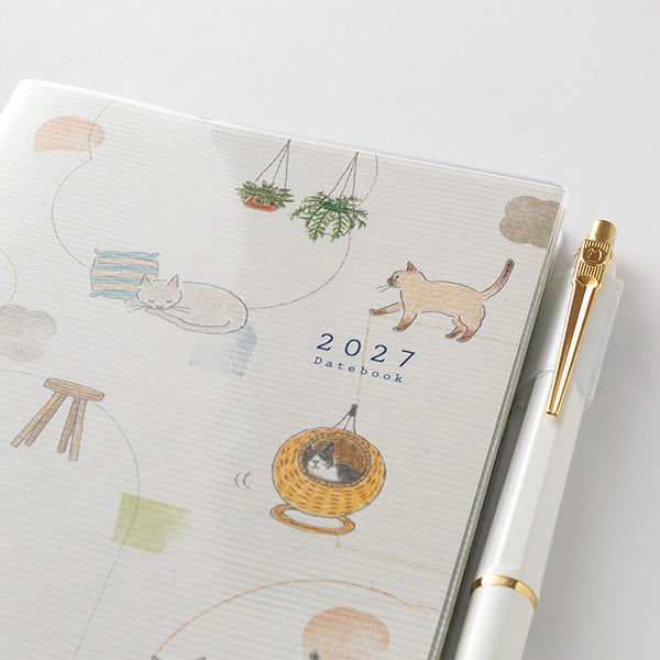 Midori 2027 Pocket Diary A6 Size, Cat