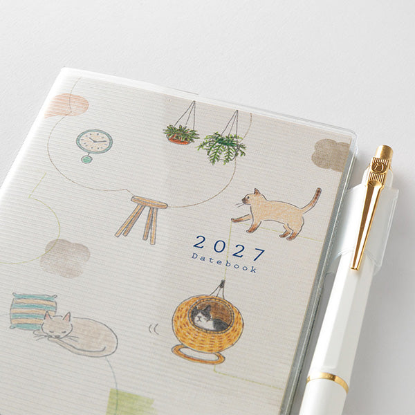 Midori 2027 Pocket Diary Slim, Cat