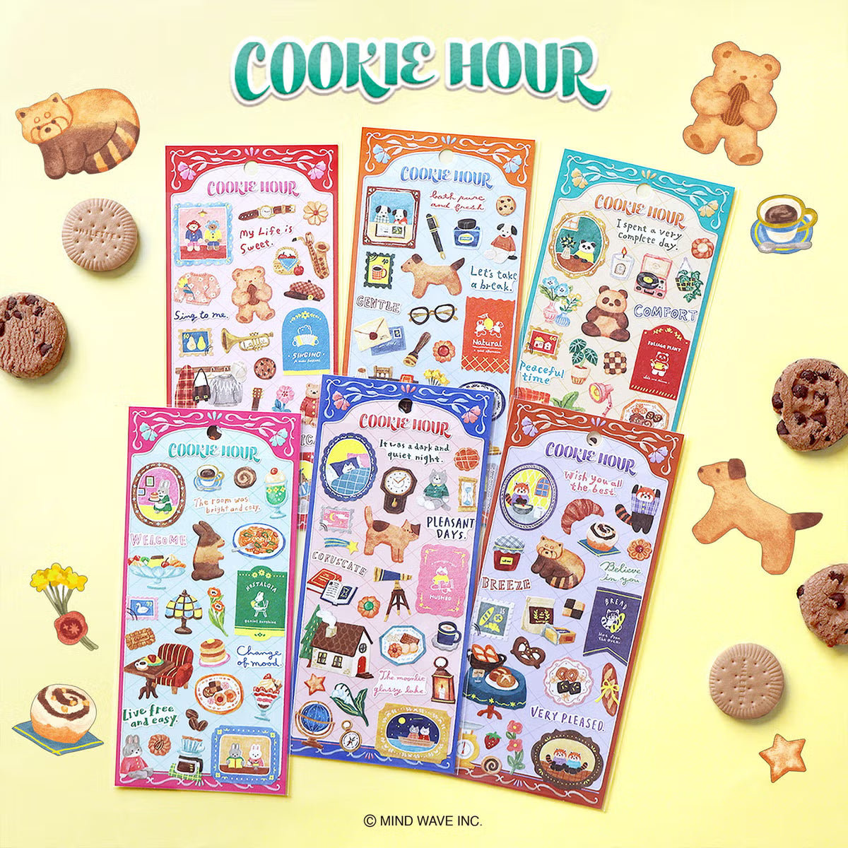 Mind Wave Cookie Hour Sticker - Red Panda Cookie