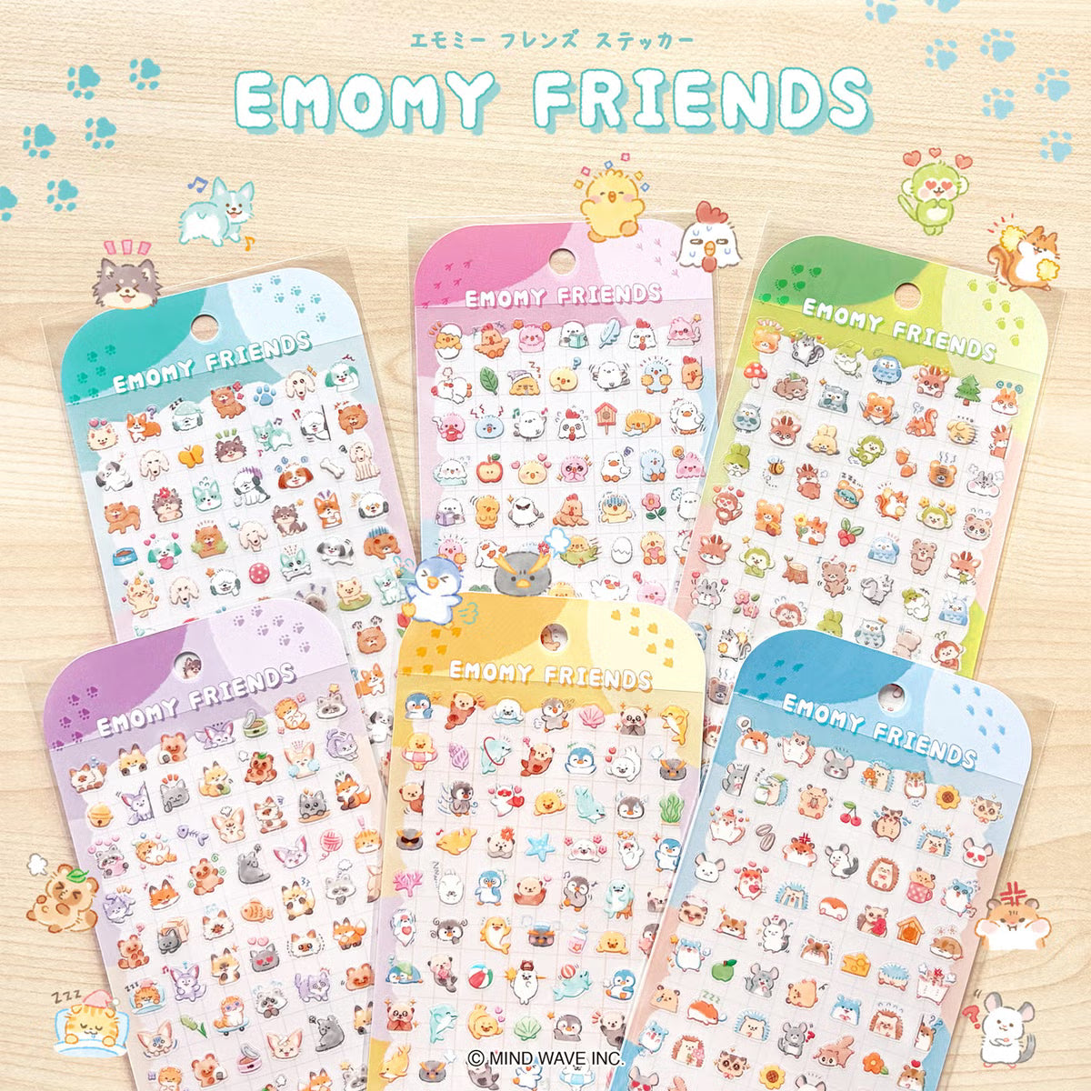 Mind Wave Emomy Friends Sticker, 6 designs