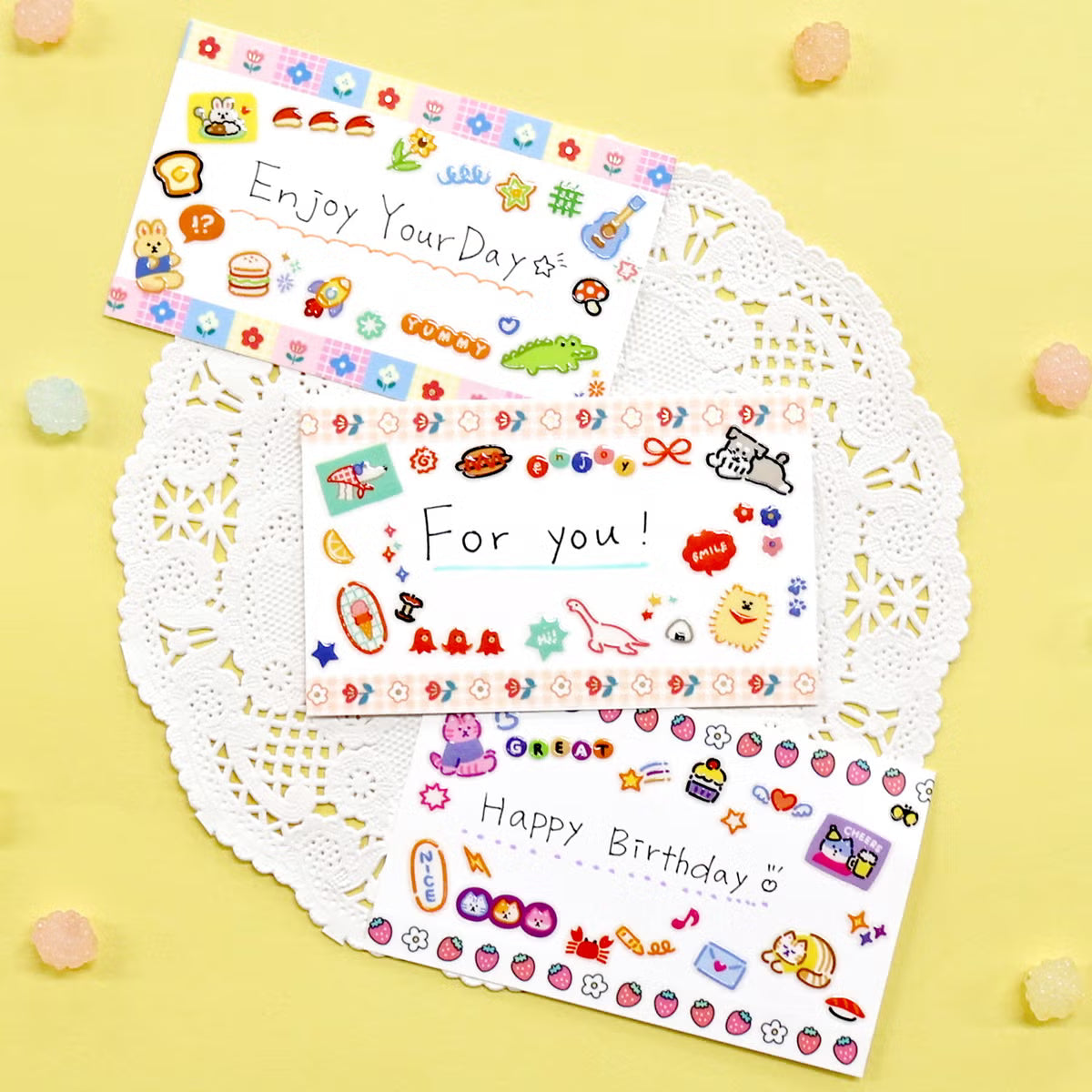 Mind Wave Hapi Hapi Texture Sticker, 6 designs