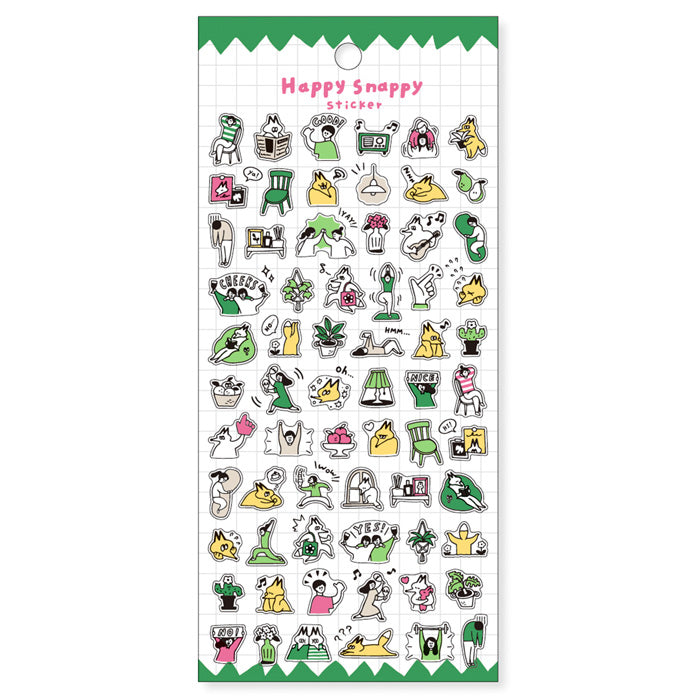 Mind Wave Happy Snappy Sticker - Green – Pinky Elephant