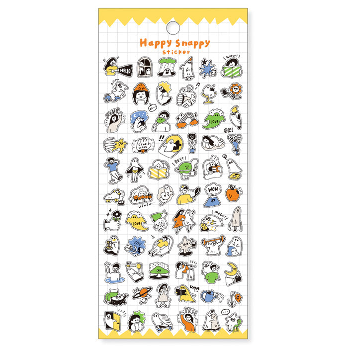Mind Wave Happy Snappy Sticker - Yellow – Pinky Elephant