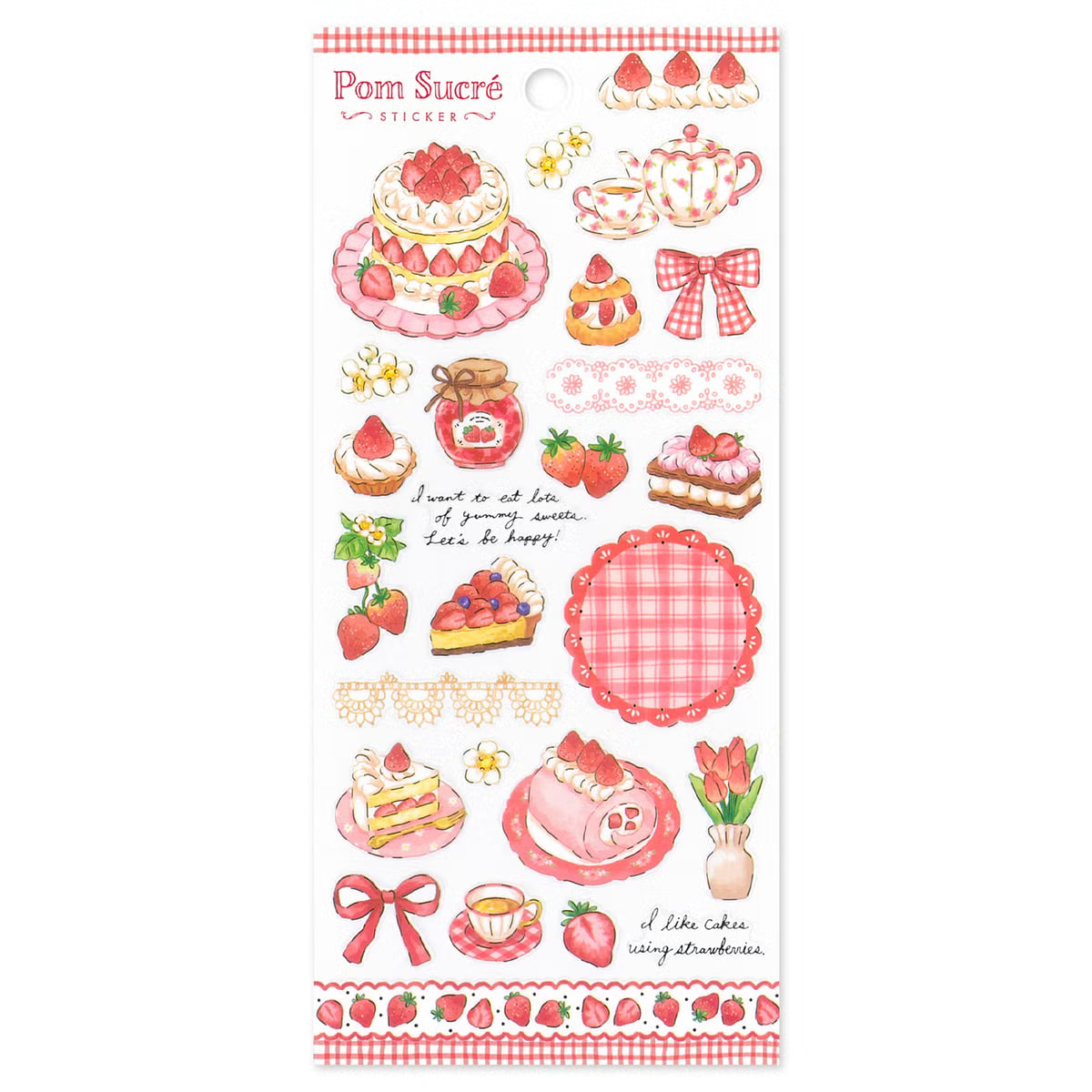 Mind Wave Pom Sucré Gold Foil Sticker, 6 designs