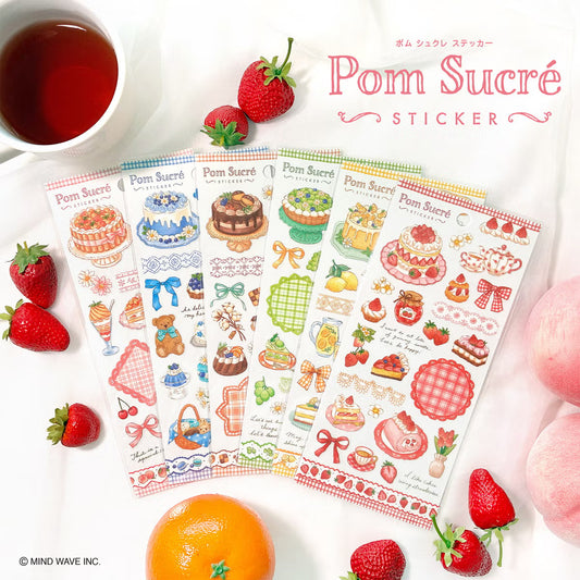 Mind Wave Pom Sucré Gold Foil Sticker, 6 designs
