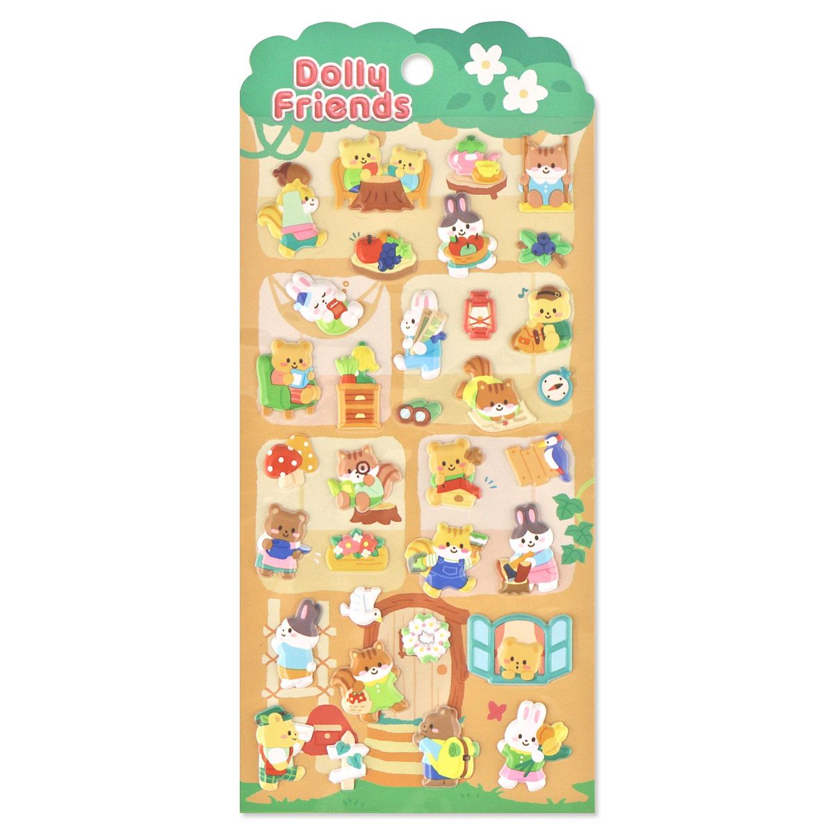 Mind Wave Puffy Doll Friends Sticker - Forest