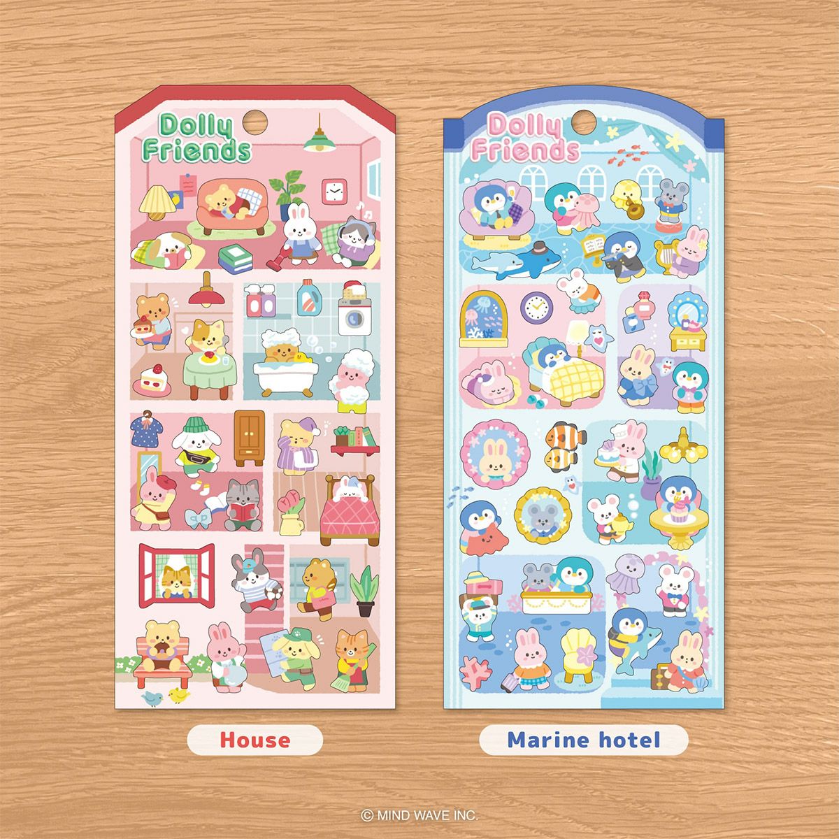 Mind Wave Puffy Doll Friends Sticker - Marine Hotel