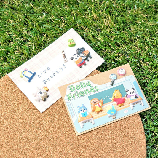 Mind Wave Puffy Doll Friends Sticker - School