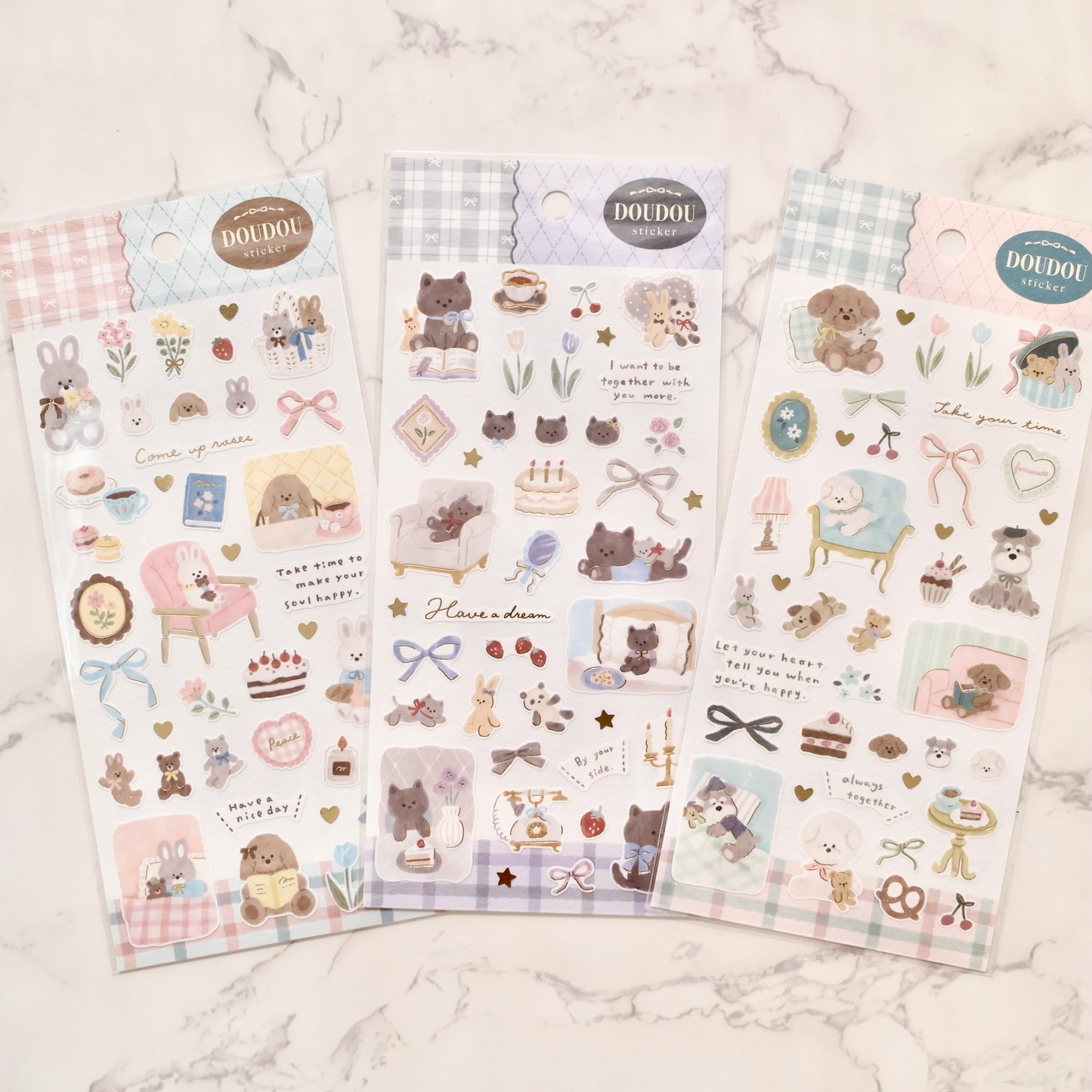 Mind Wave Doudou Gold Foil Sticker - Inu