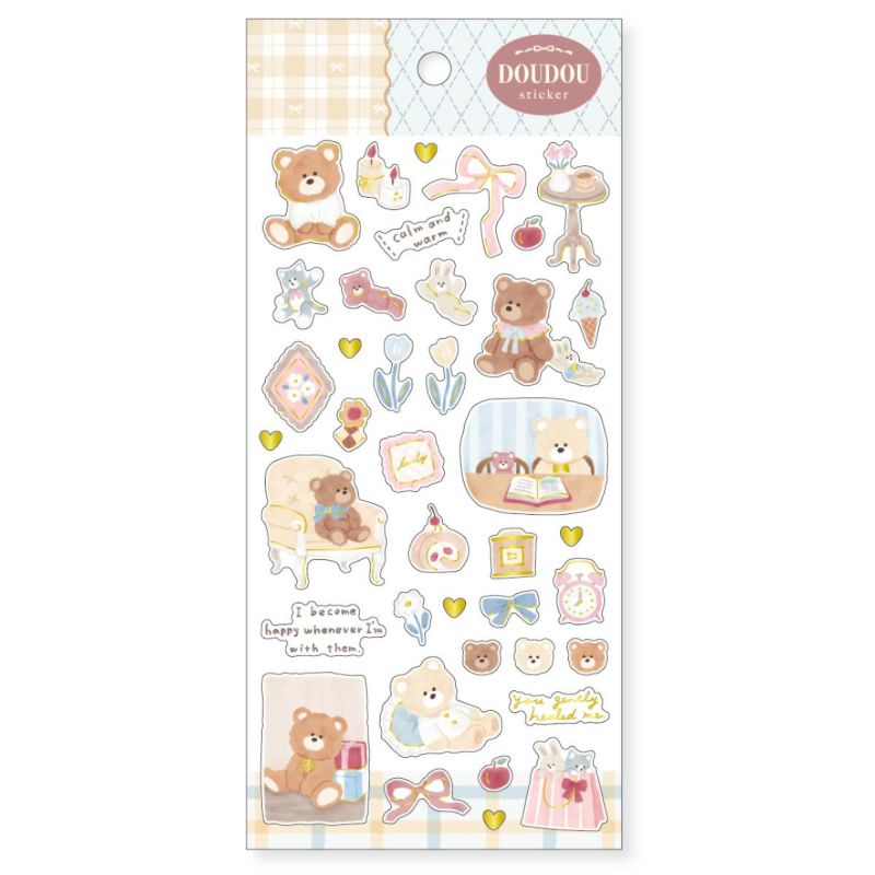 Mind Wave Doudou Gold Foil Sticker - Kuma