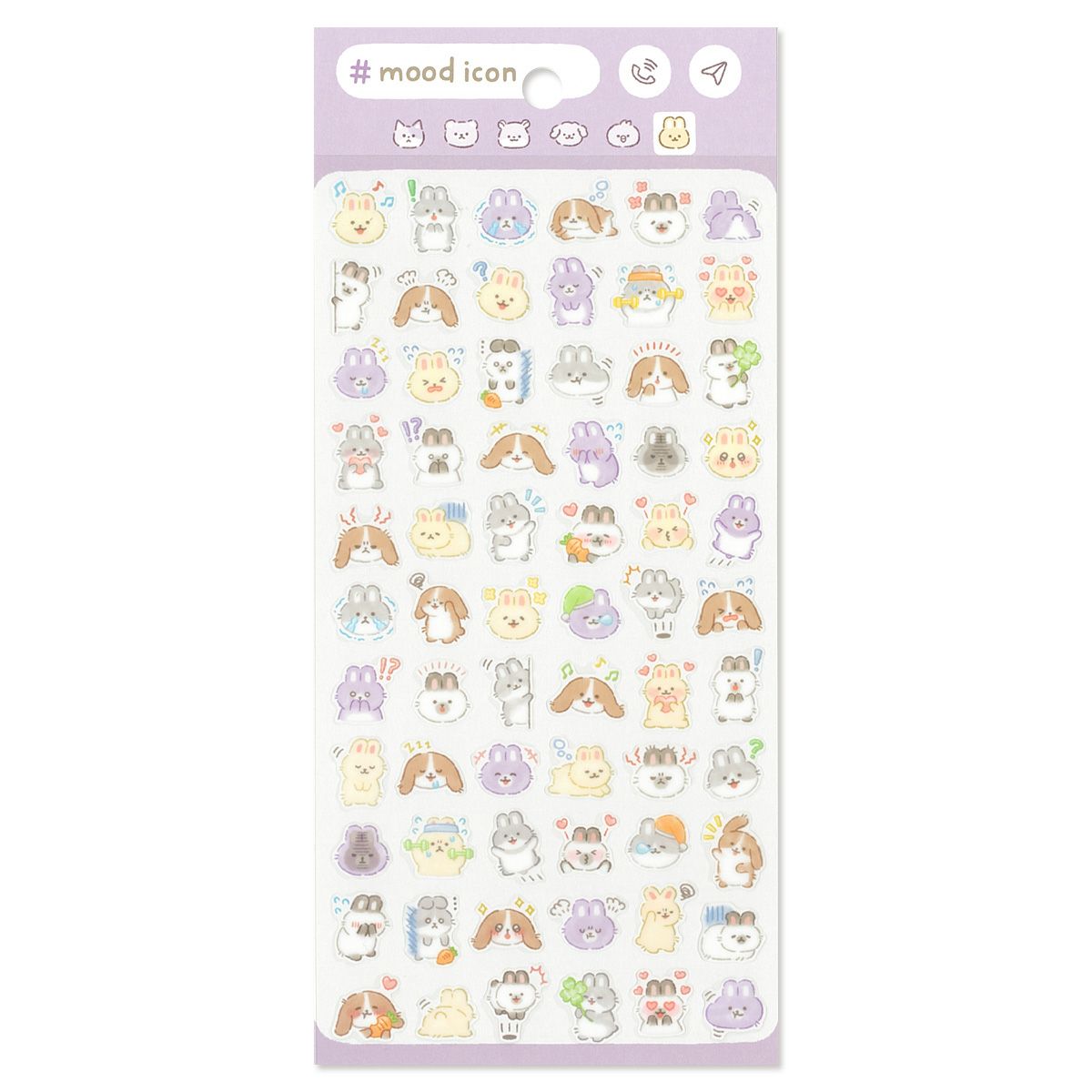Mind Wave Mood Icon Sticker - Bunny