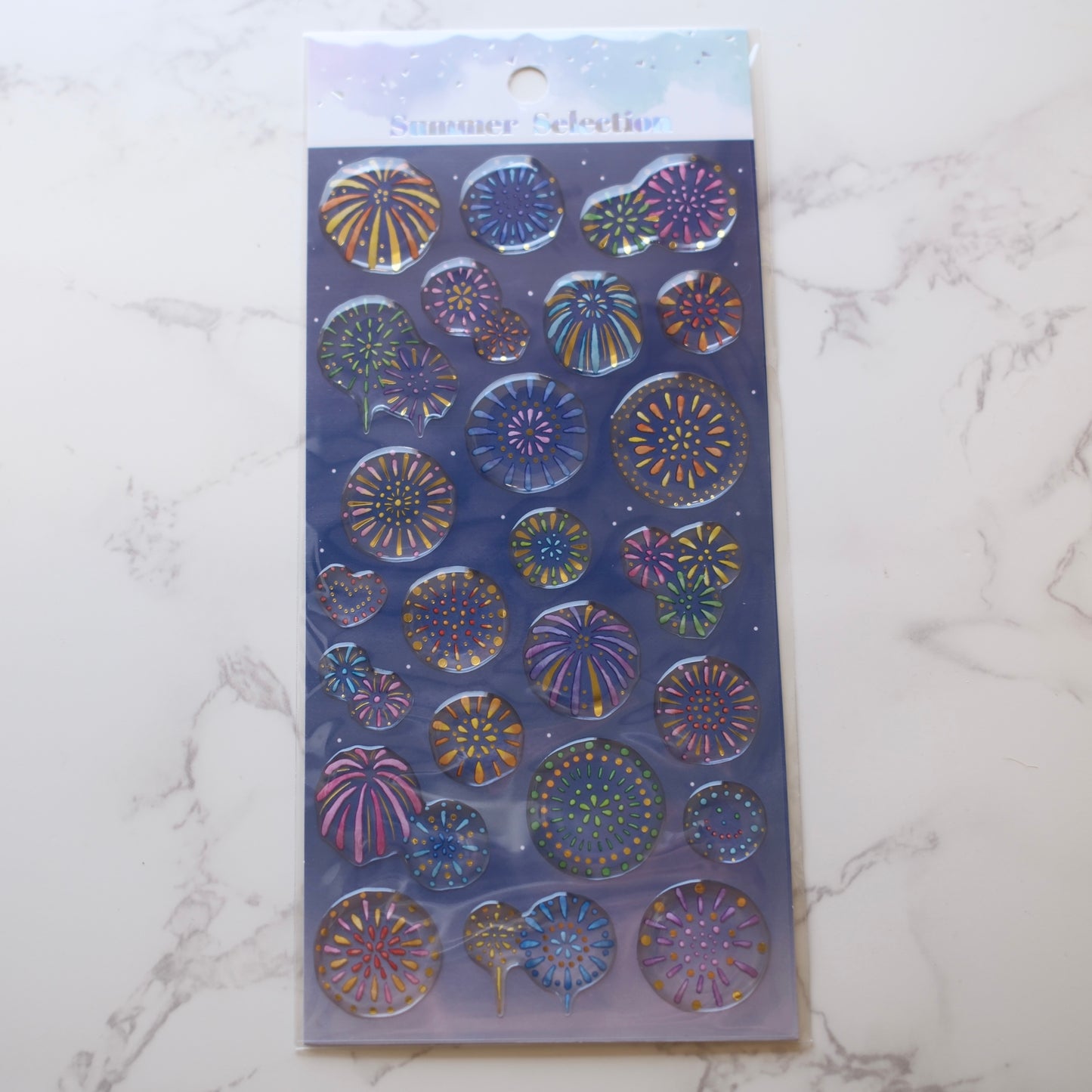 Mind Wave 3D Resin Sticker Sheet - Summer Fireworks