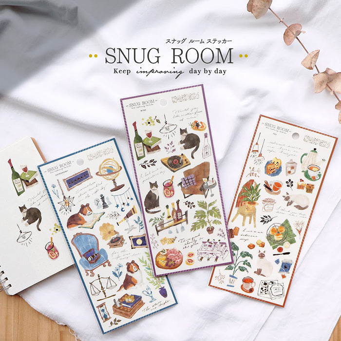 Mind Wave Snug Room Gold Foil Sticker - Tea