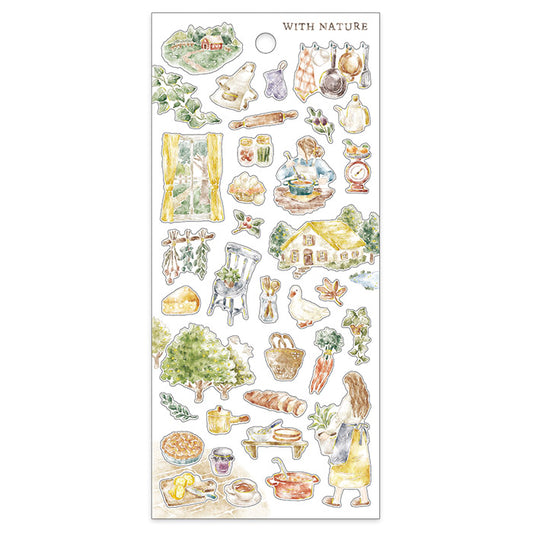 Mind Wave With Nature Gold Foil Sticker - Lunch Prep