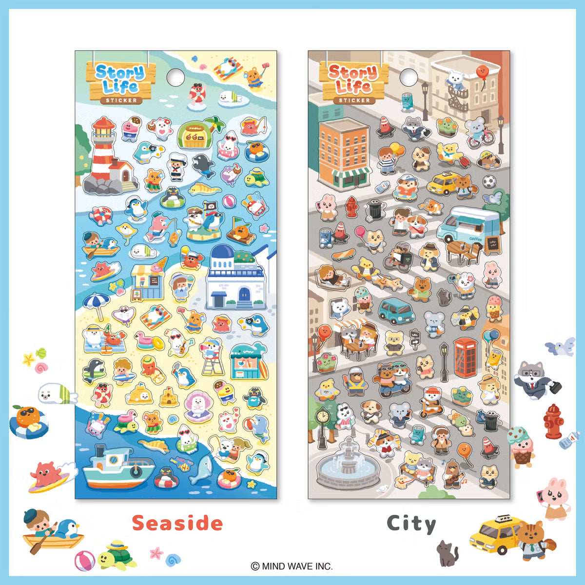 Mind Wave Story Life Sticker - City