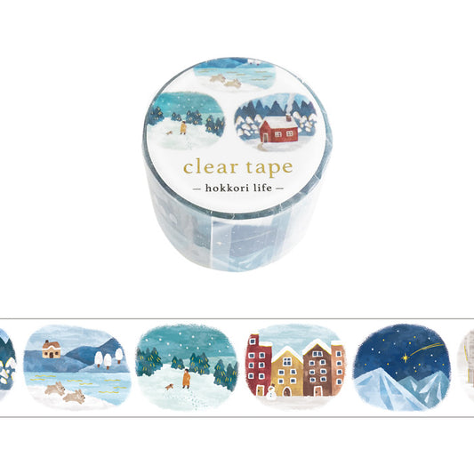 Mind Wave Clear Tape with Foil - Winter Scenery