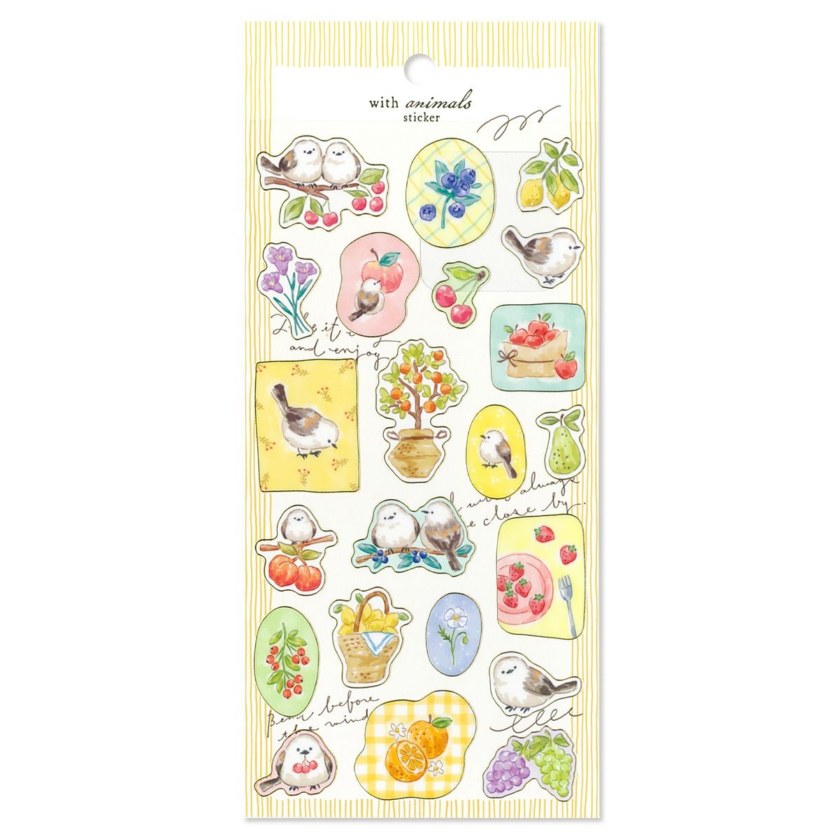 Mind Wave With Animals Gold Foil Sticker - Bird