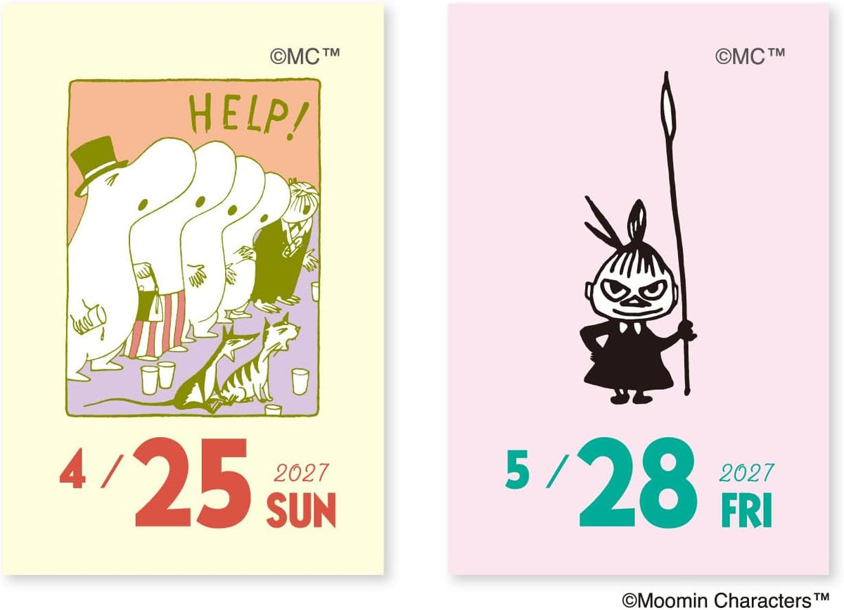 Moomin 2027 Mini Tear-off Daily Calendar