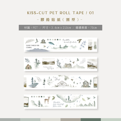 MU Kiss-cut PET Roll Tape, 5 designs