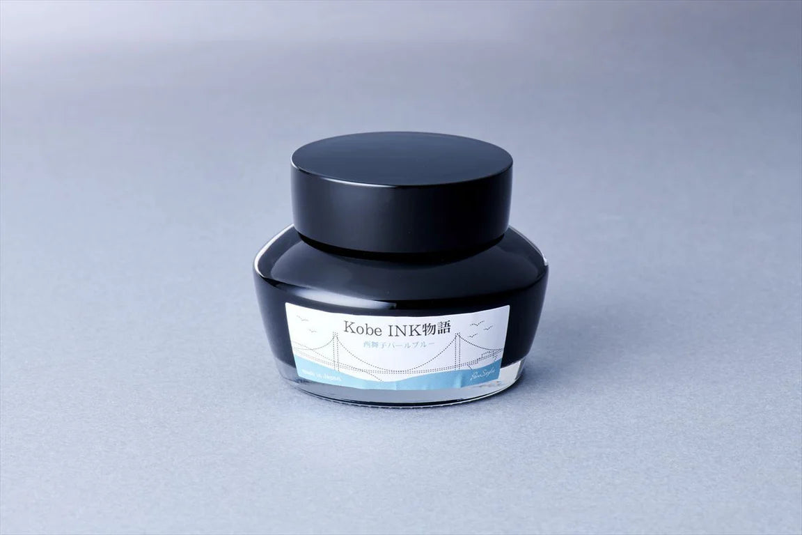 Nagasawa Kobe Bottled Ink - No.68 Nishi-maiko Pearl Blue
