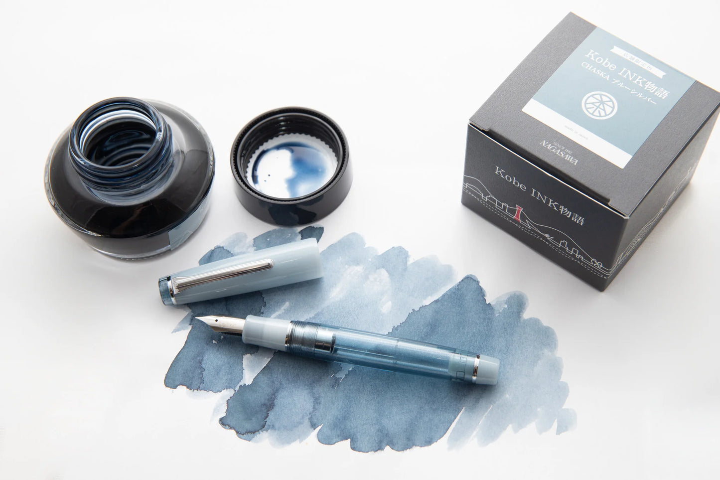 Nagasawa Original Fountain Pen - Chaska Blue Silver, Limited Edition
