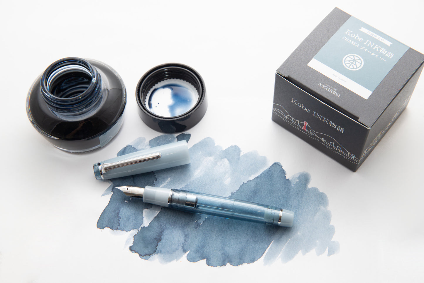 Nagasawa Original Fountain Pen - Chaska Blue Silver, Limited Edition