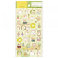 NB Mini Animal PET Sticker Sheet with Gold Foil - Flying Squirrel and Flower