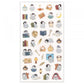 NB Mini Animal PET Sticker Sheet with Gold Foil - Penguin and Night
