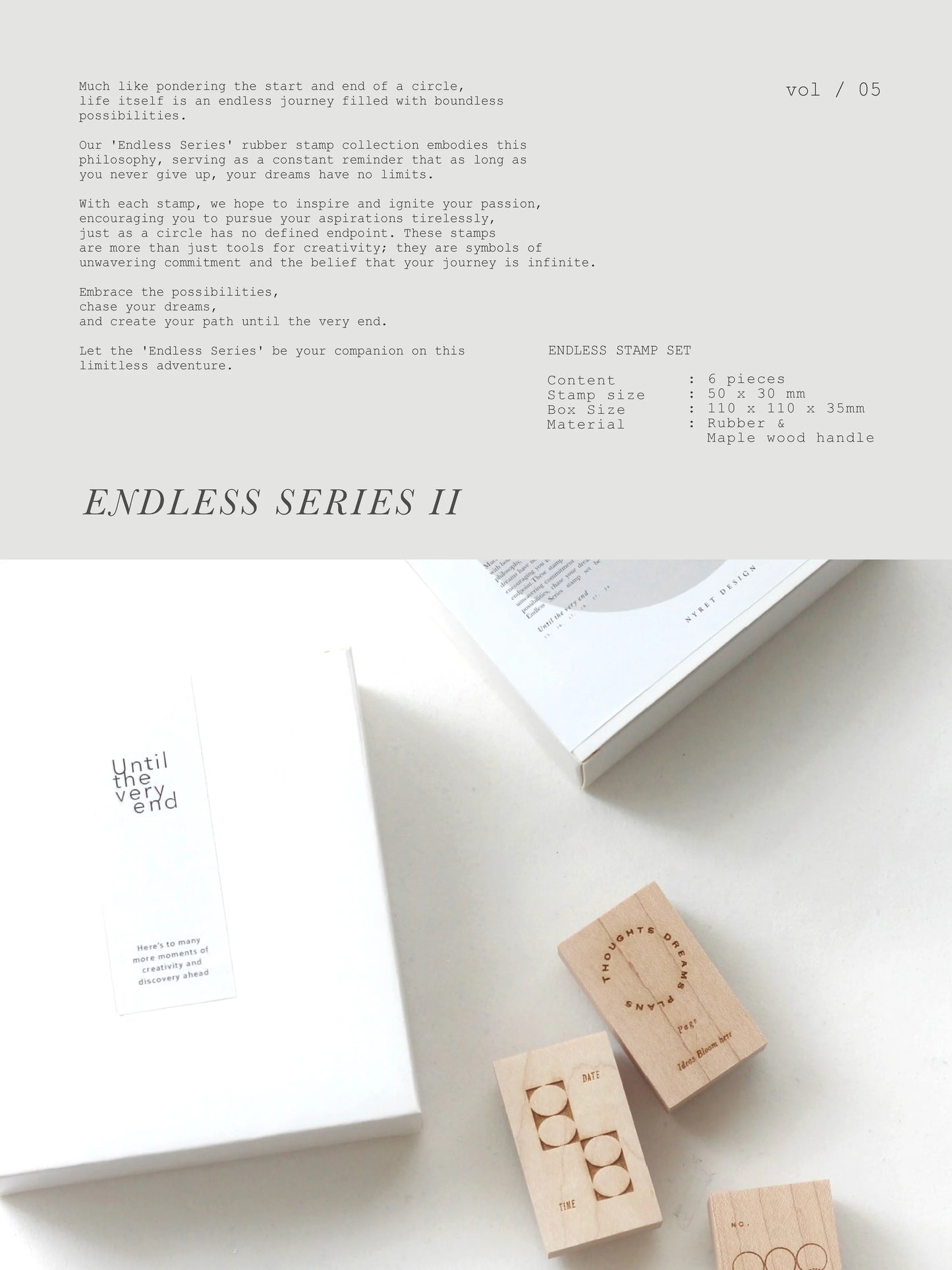 NYRET Design Vol. 5 Endless Series II Rubber Stamp Set