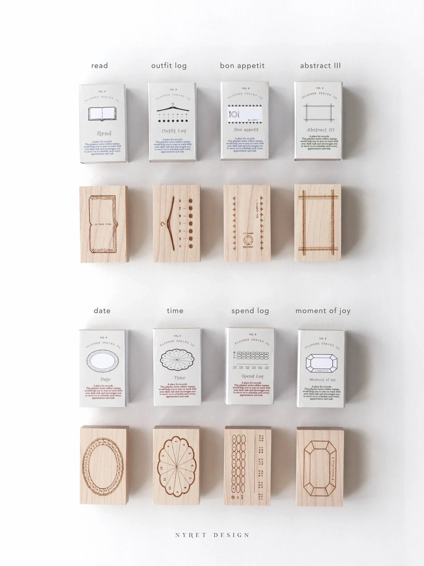 NYRET Design Vol.8 Planner Series III Rubber Stamps