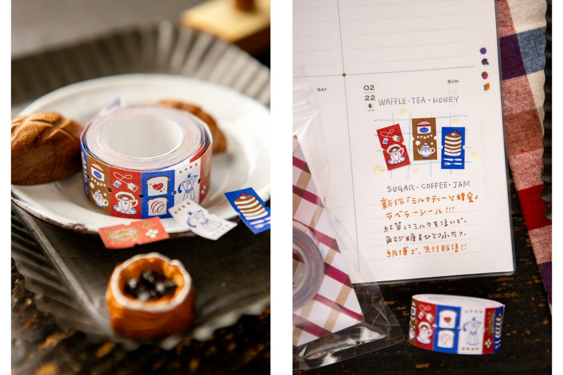 OURS Milk Tea and Honey Label Sticker Roll