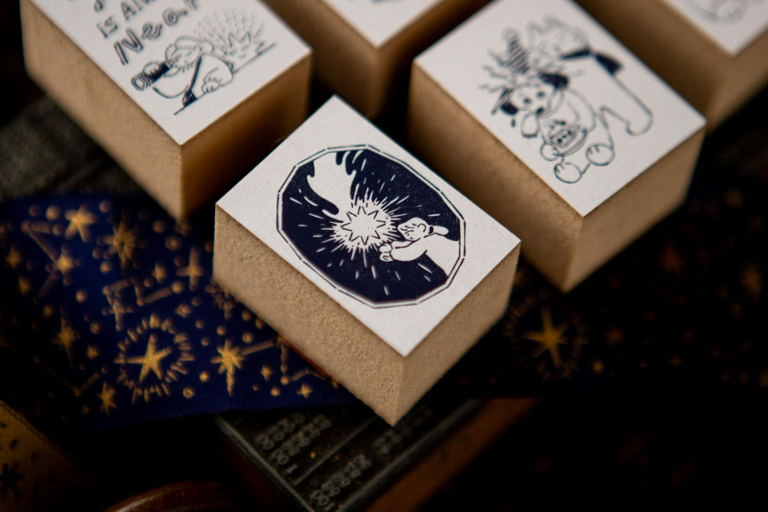 OURS "The Gift" Lucky Star Series Rubber Stamp