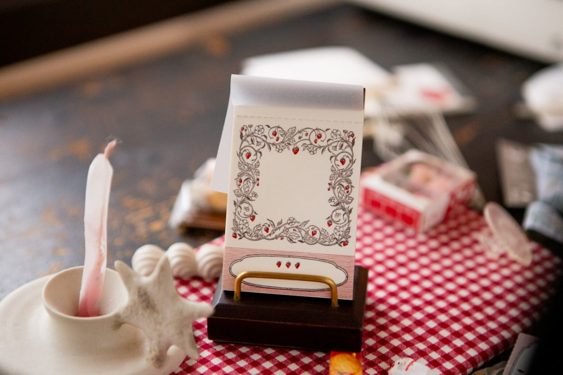 OURS Strawberry Frame Letterpress Label Book