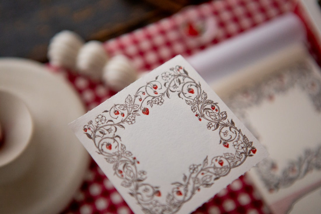 OURS Strawberry Frame Letterpress Label Book