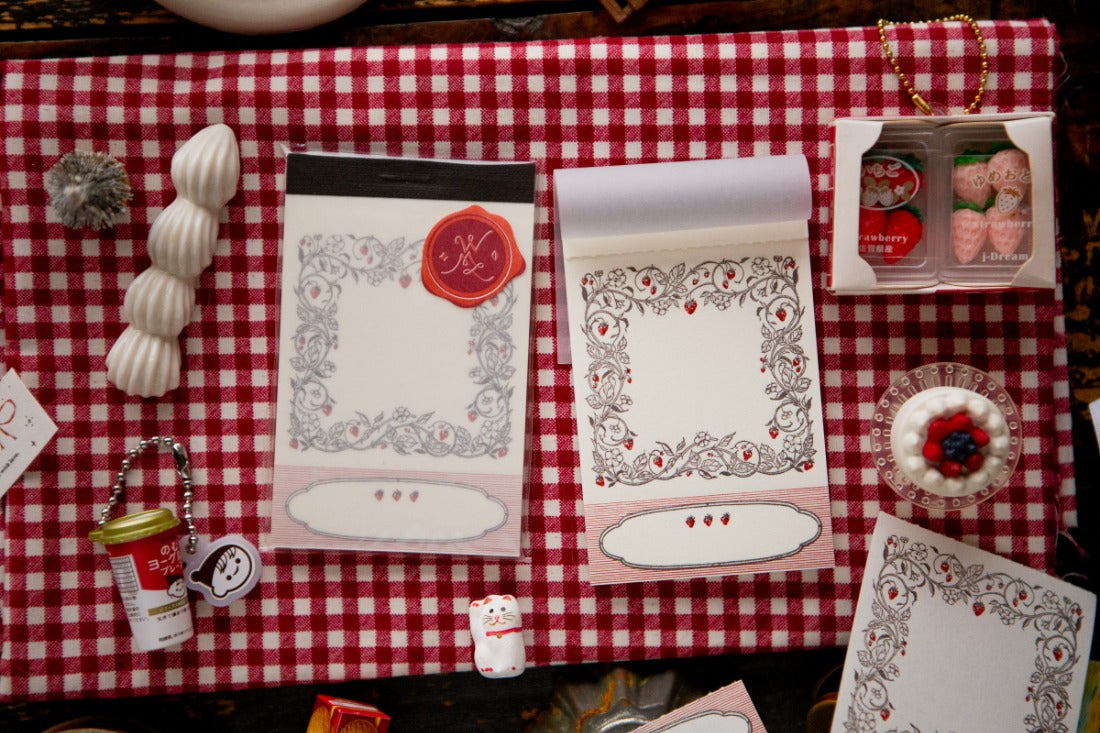 OURS Strawberry Frame Letterpress Label Book