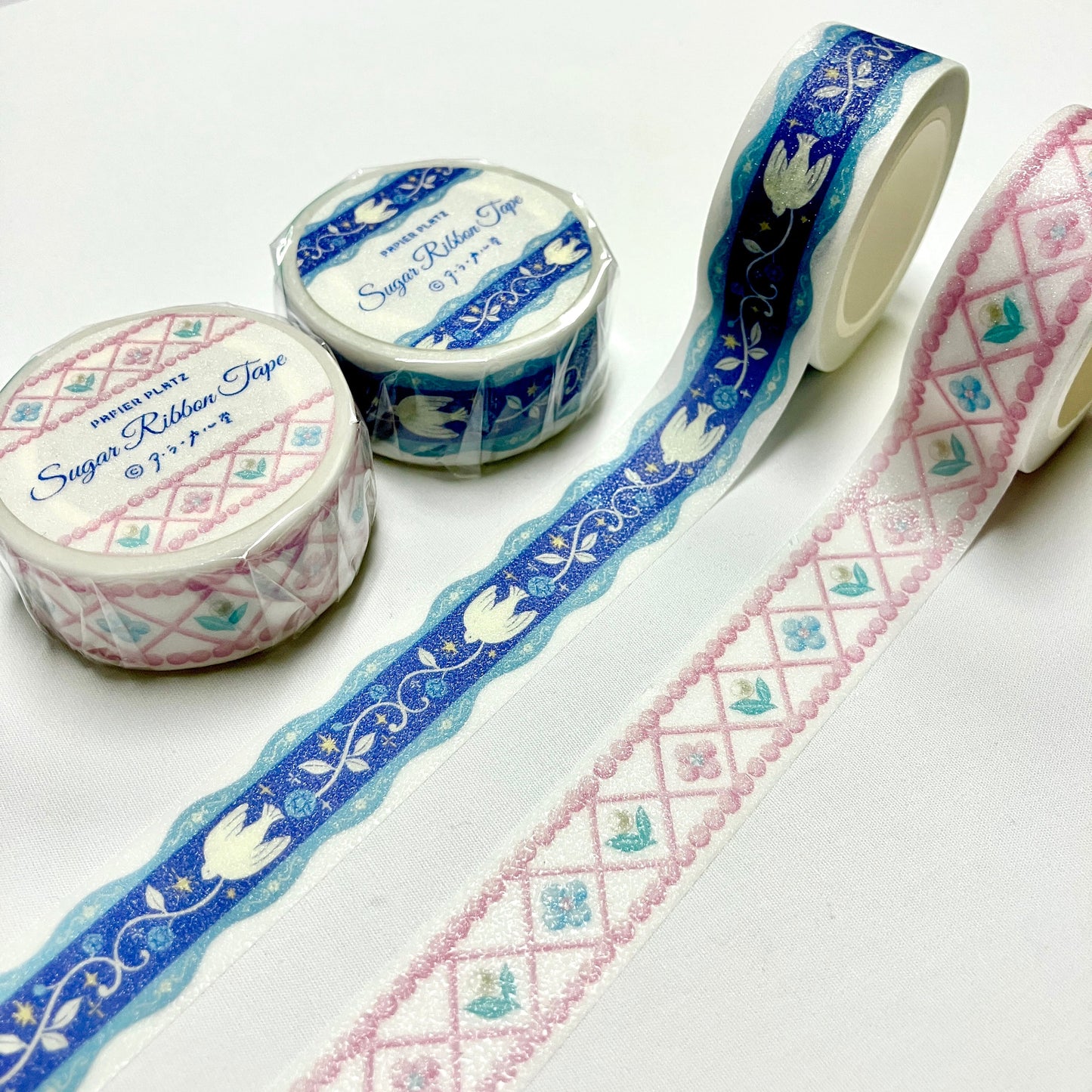 Papier Platz x A La Cardo Sparkly Washi Tape, 2 designs
