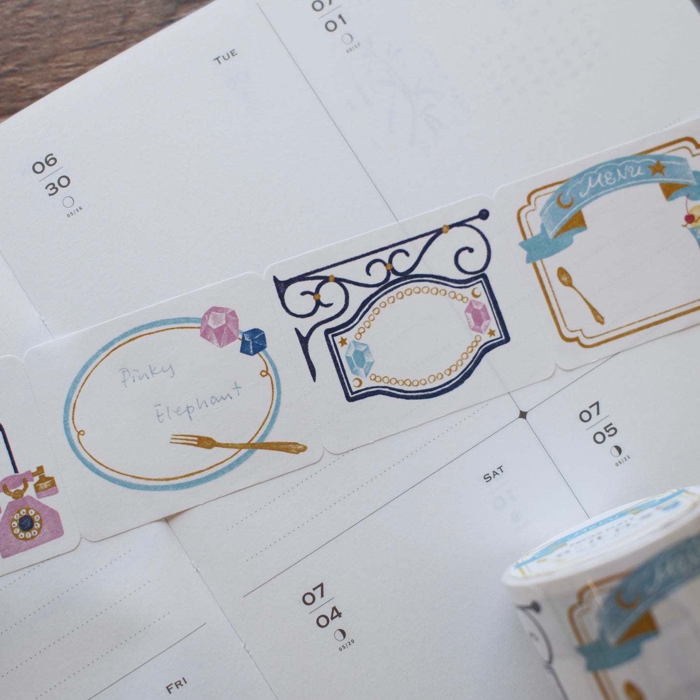 Papier Platz x A La Carudou Sticky Memo Roll - Gem Kissaten